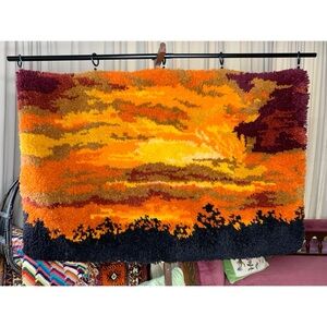70s Sunset Latch Hook Rug